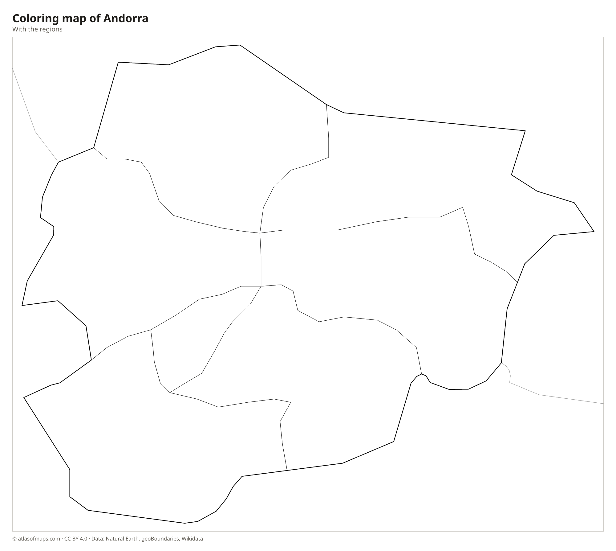 Coloring map of Andorra