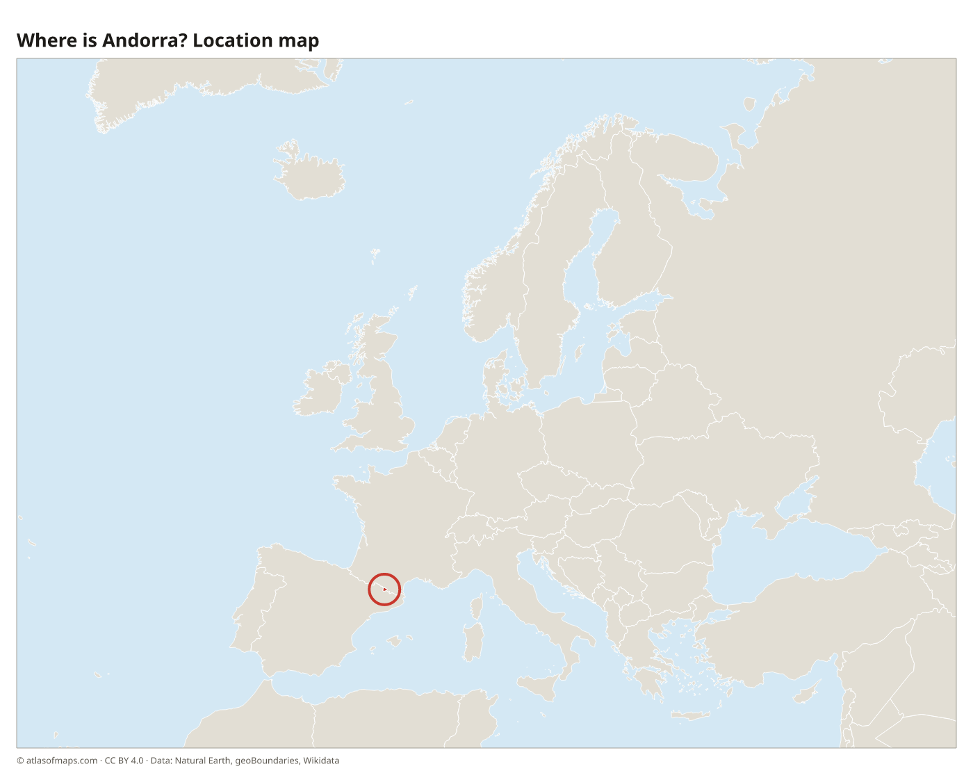 Where is Andorra? Location map with Andorra highlighted in red
