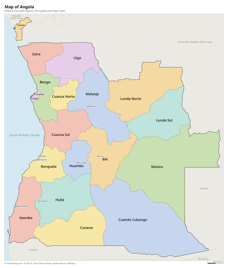 Map of Angola