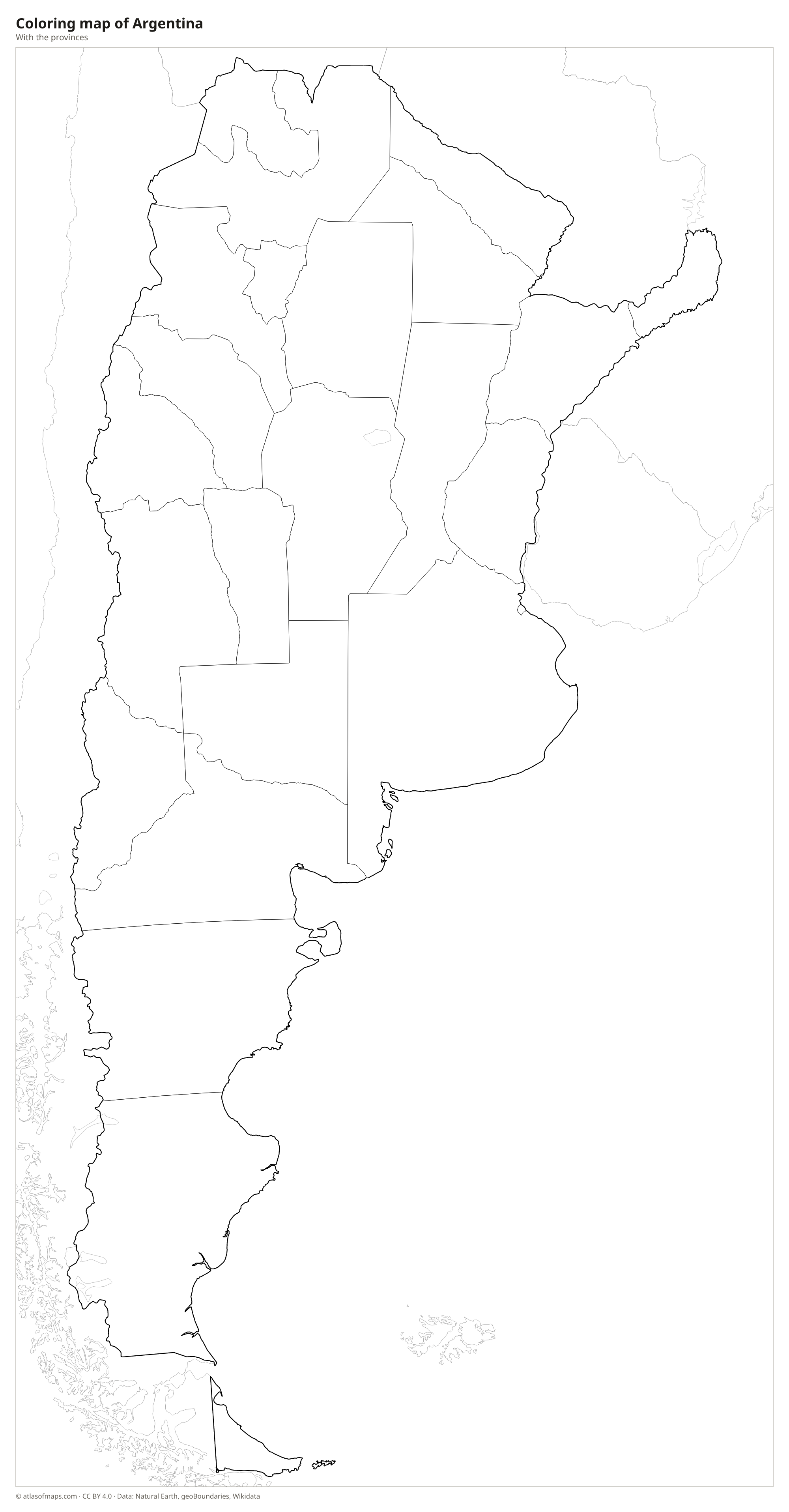 Coloring map of Argentina