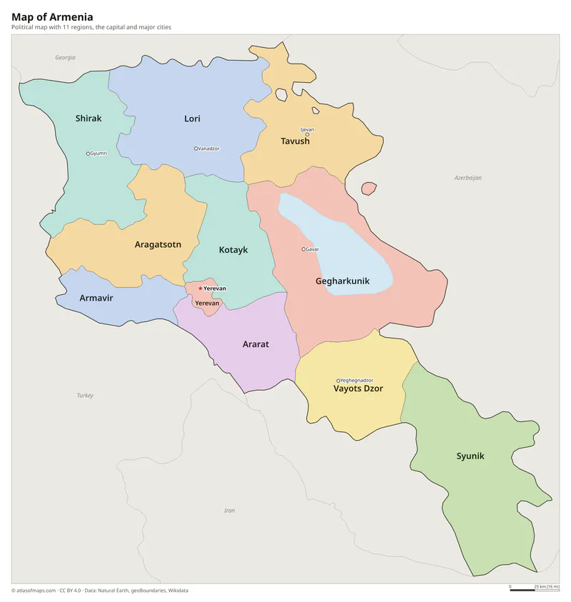 Map of Armenia