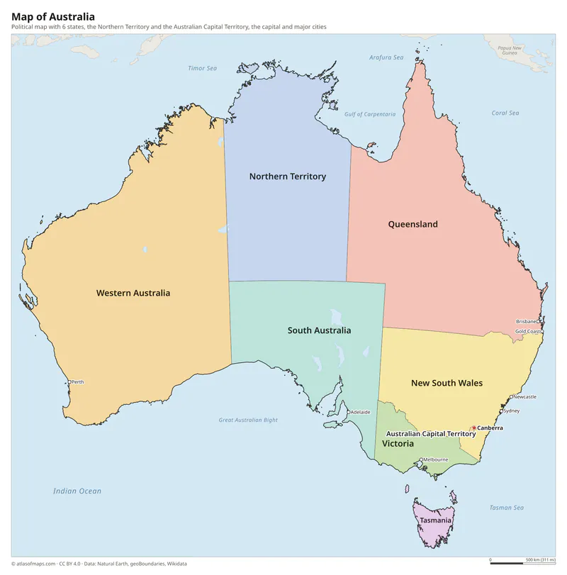 Map of Australia