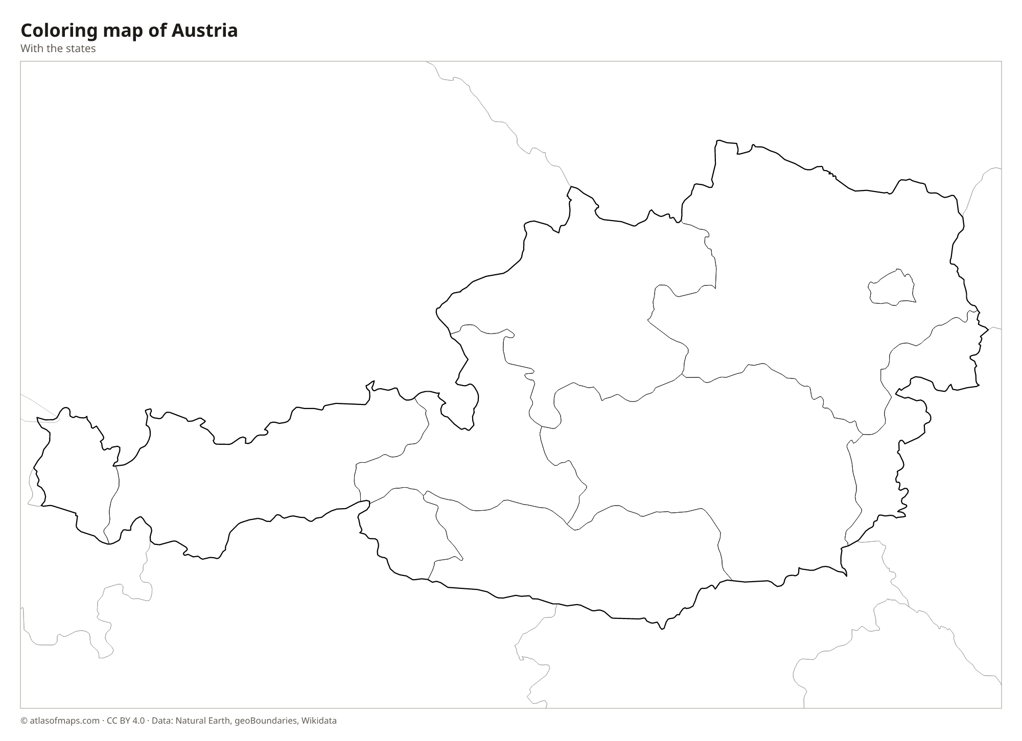 Coloring map of Austria