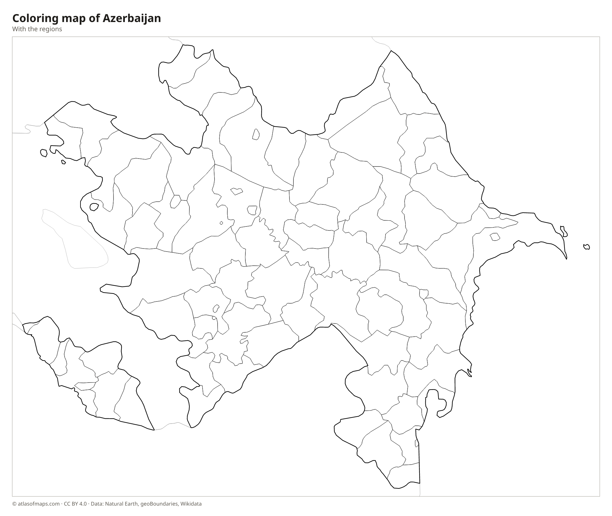 Coloring map of Azerbaijan