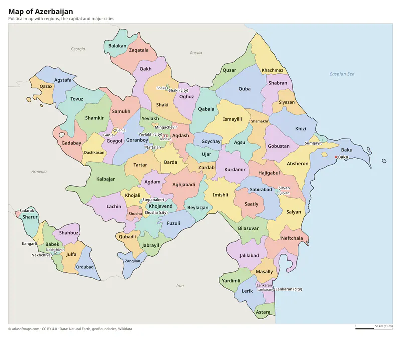 Map of Azerbaijan