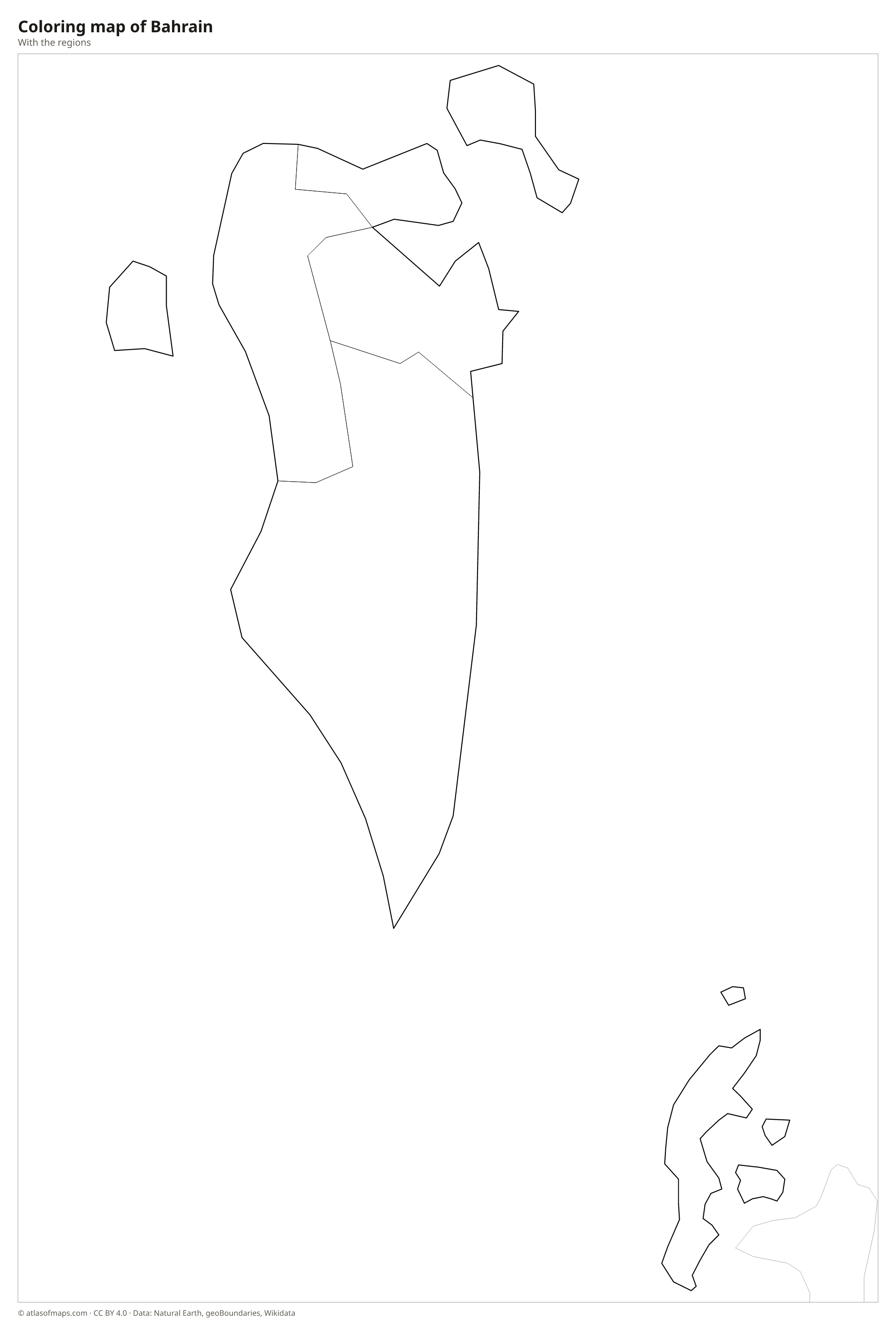 Coloring map of Bahrain