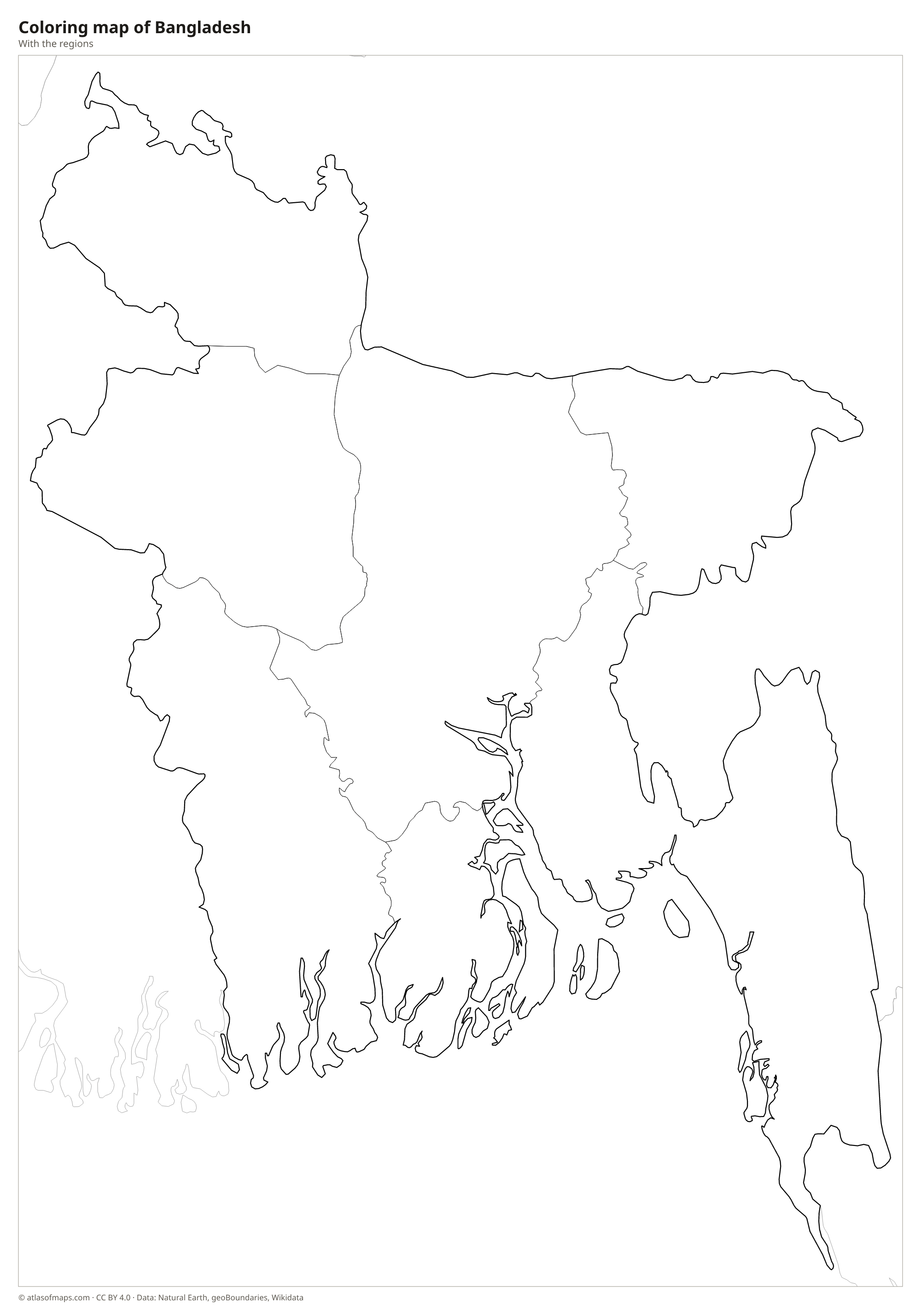 Coloring map of Bangladesh
