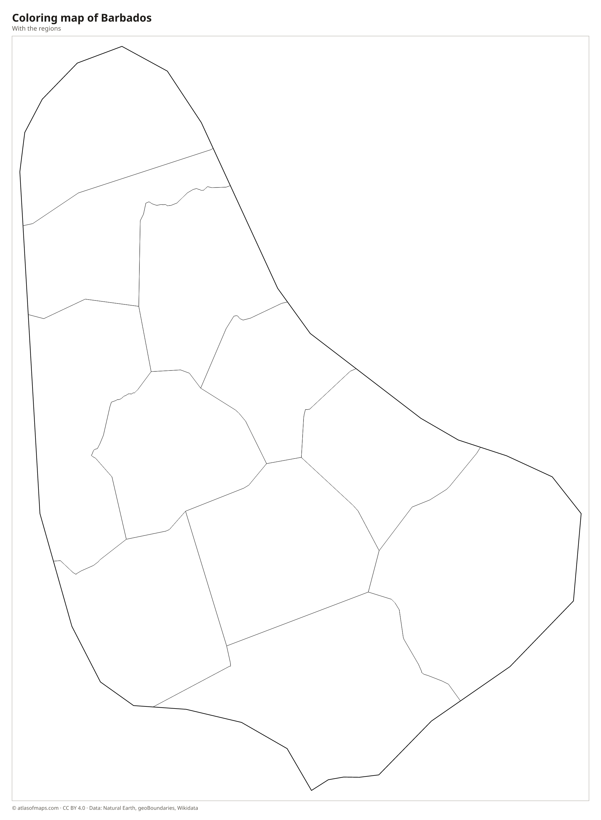 Coloring map of Barbados