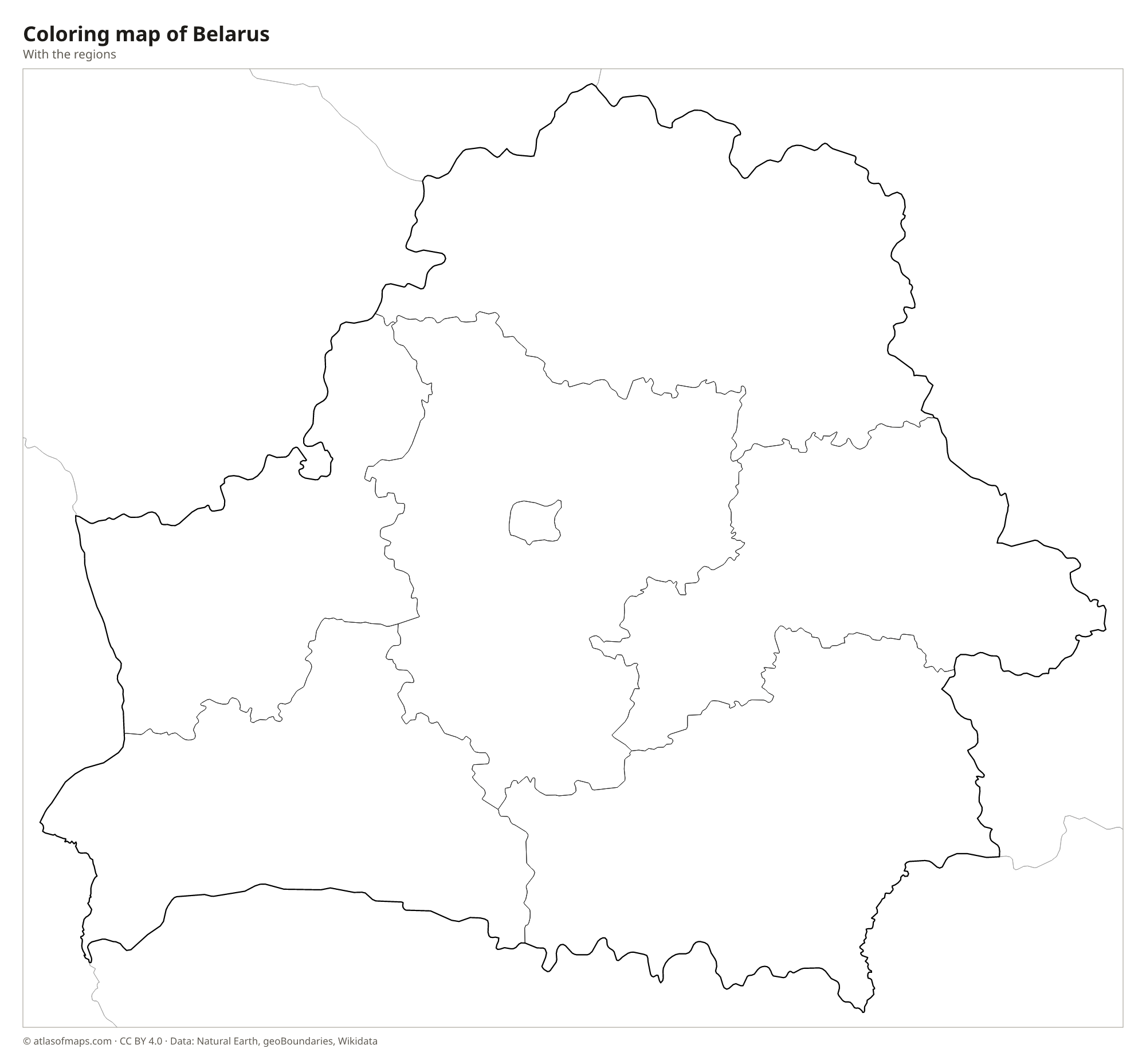 Coloring map of Belarus