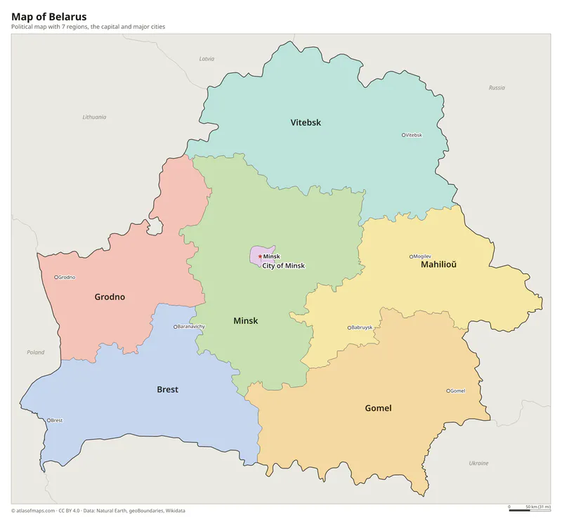 Map of Belarus