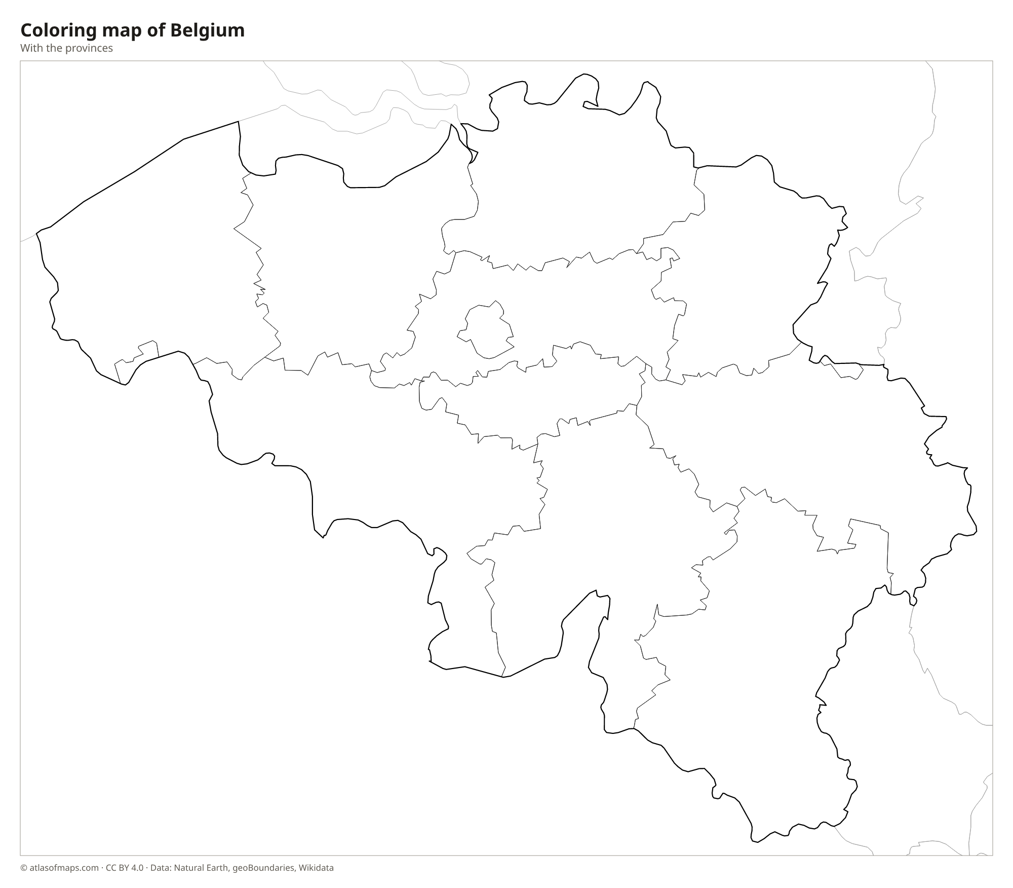 Coloring map of Belgium