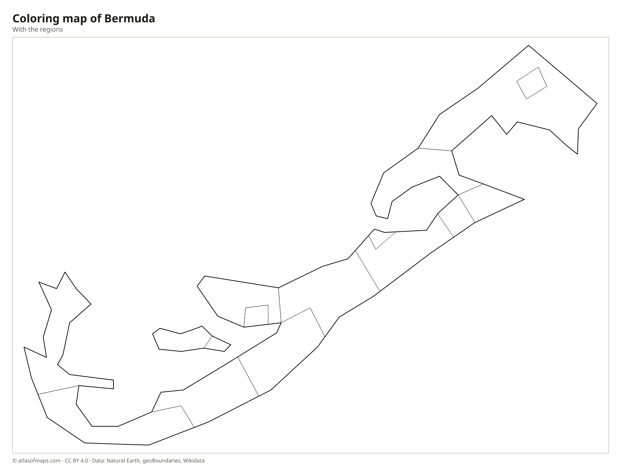 Coloring map of Bermuda