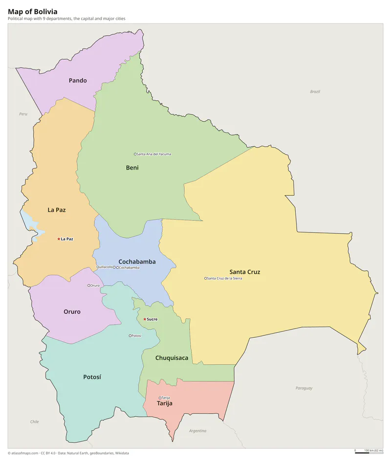Map of Bolivia