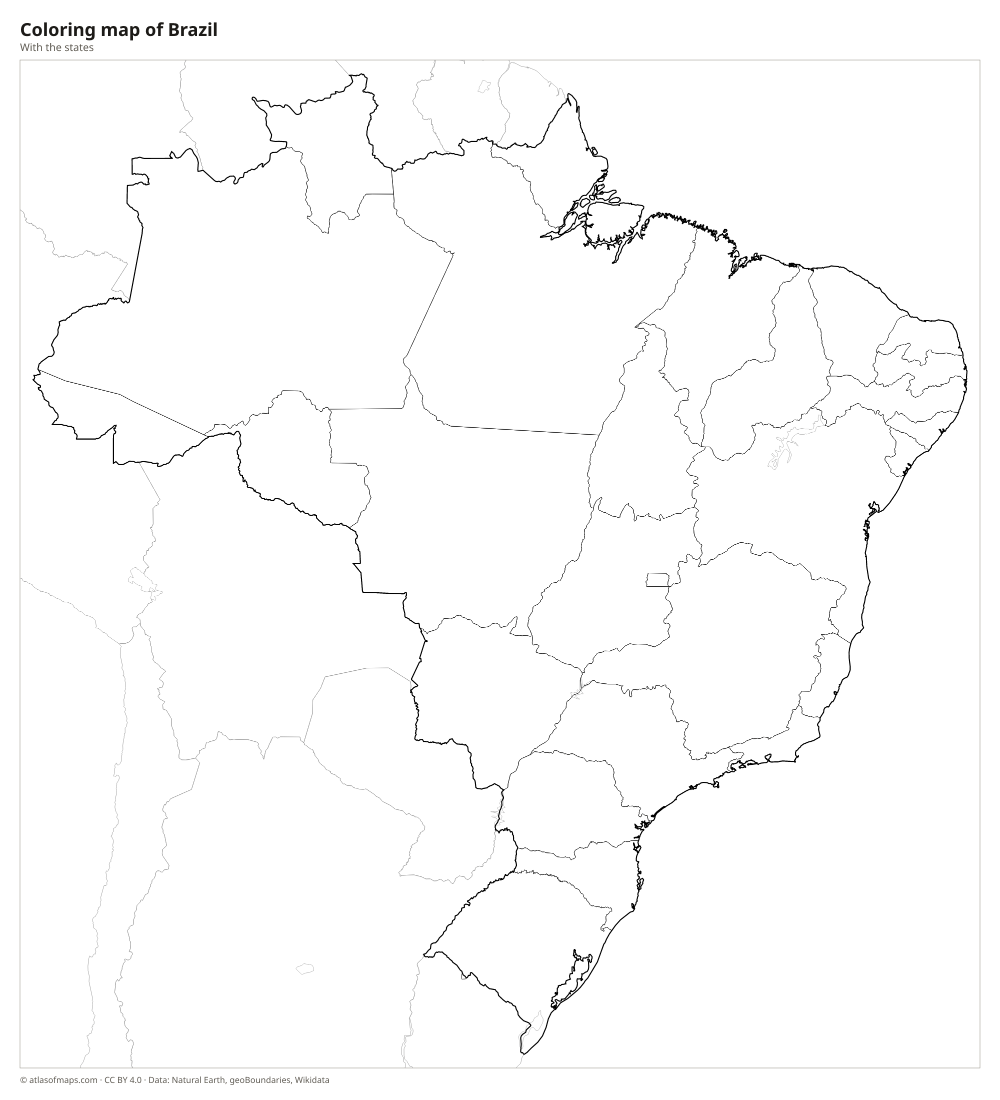 Coloring map of Brazil