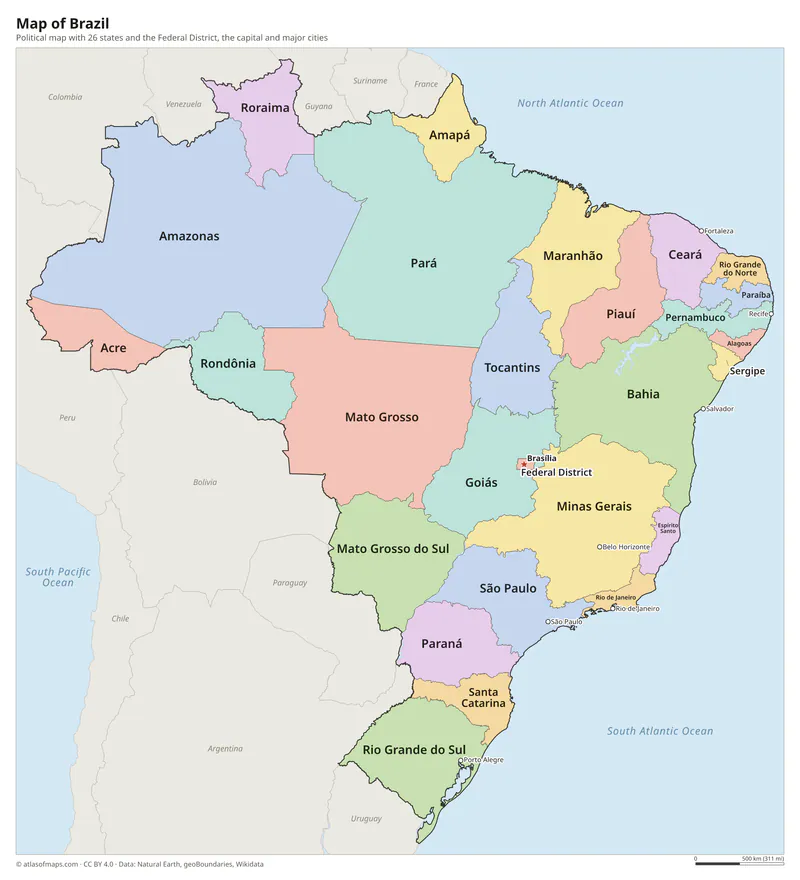 Map of Brazil