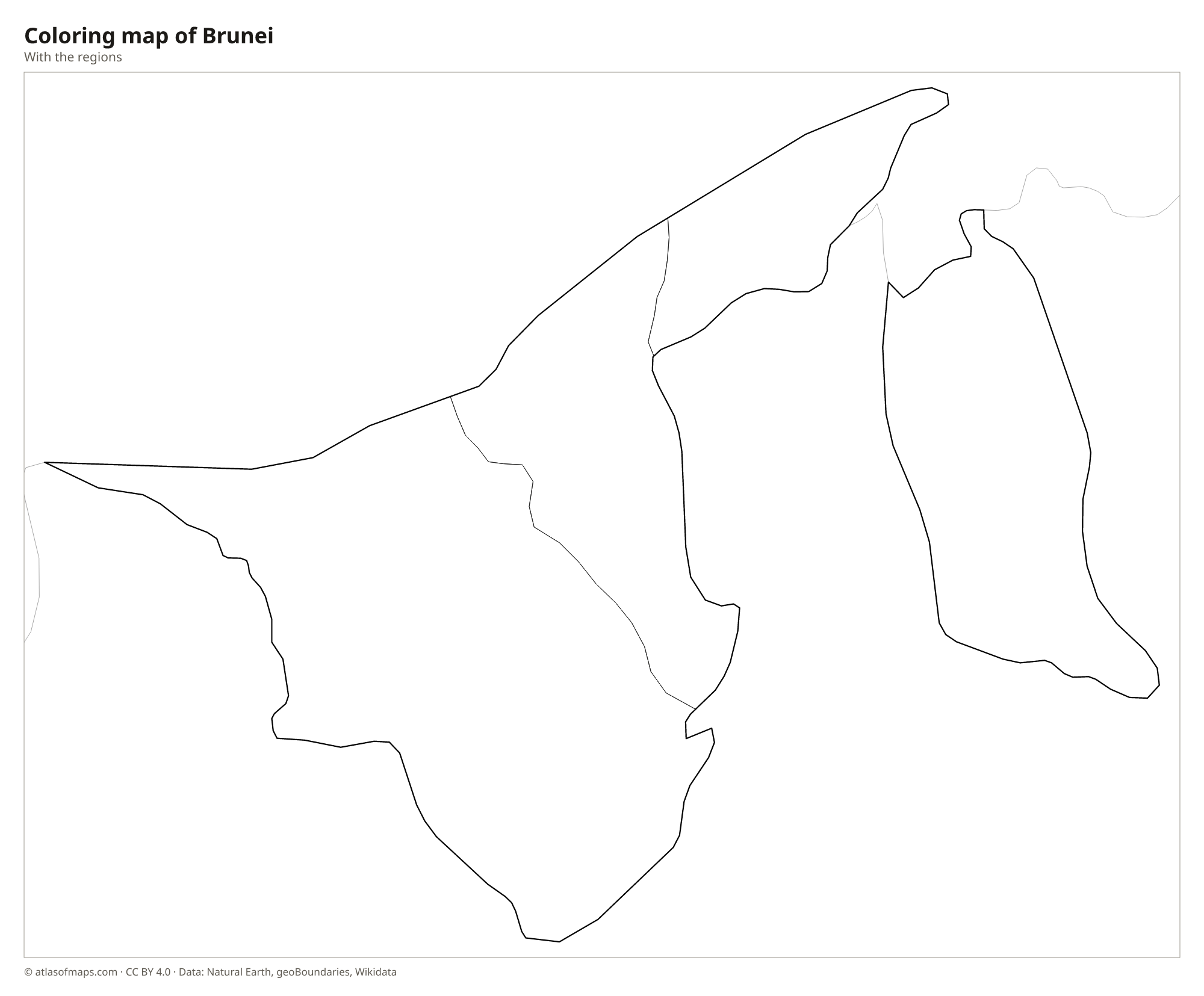 Coloring map of Brunei