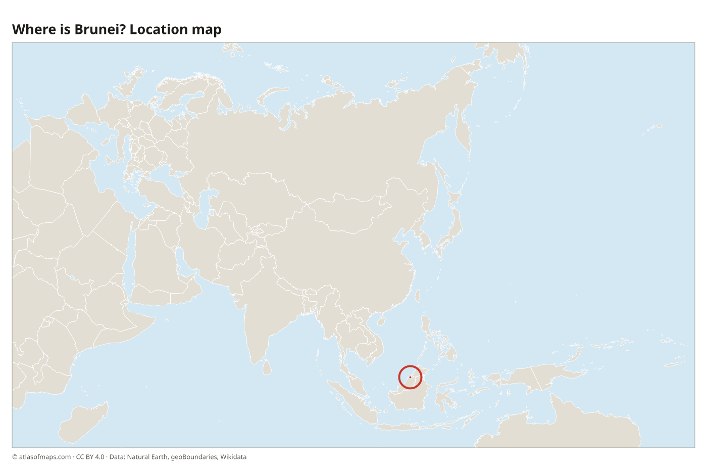 Where is Brunei? Location map with Brunei highlighted in red