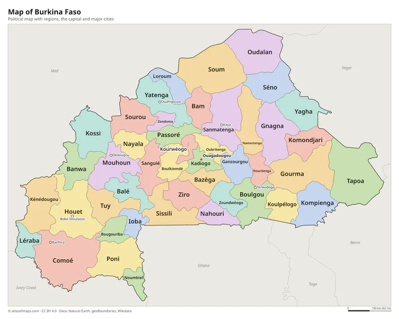 Map of Burkina Faso