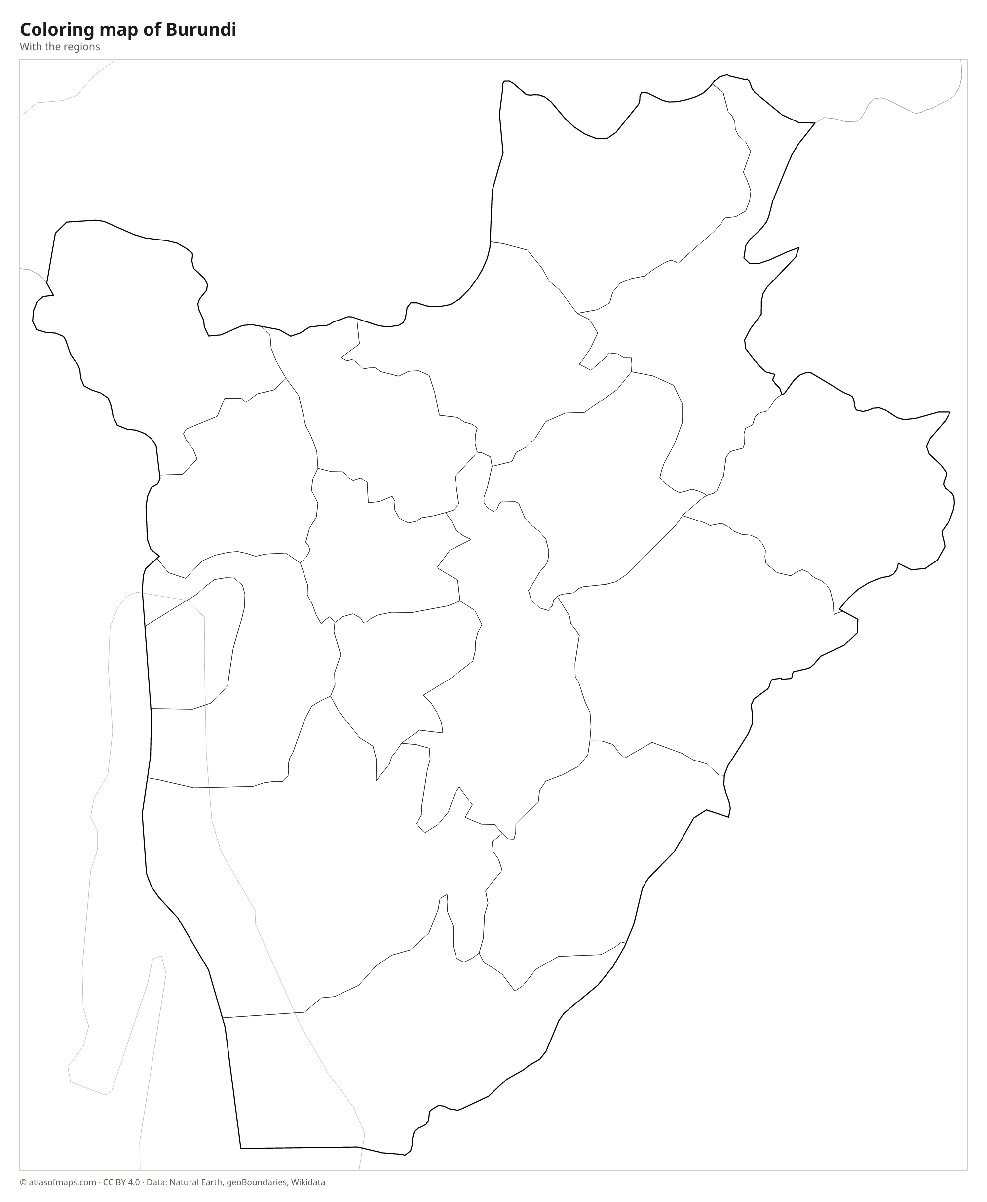 Coloring map of Burundi