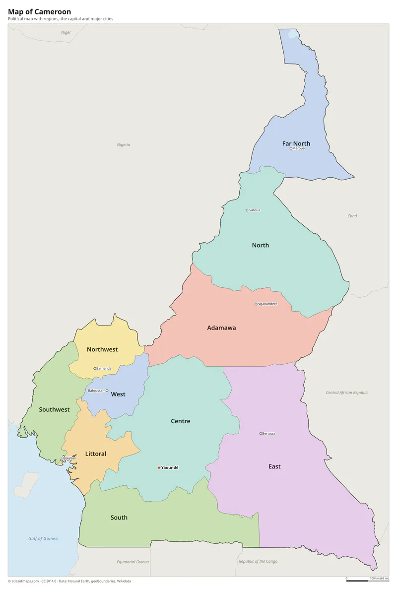 Map of Cameroon