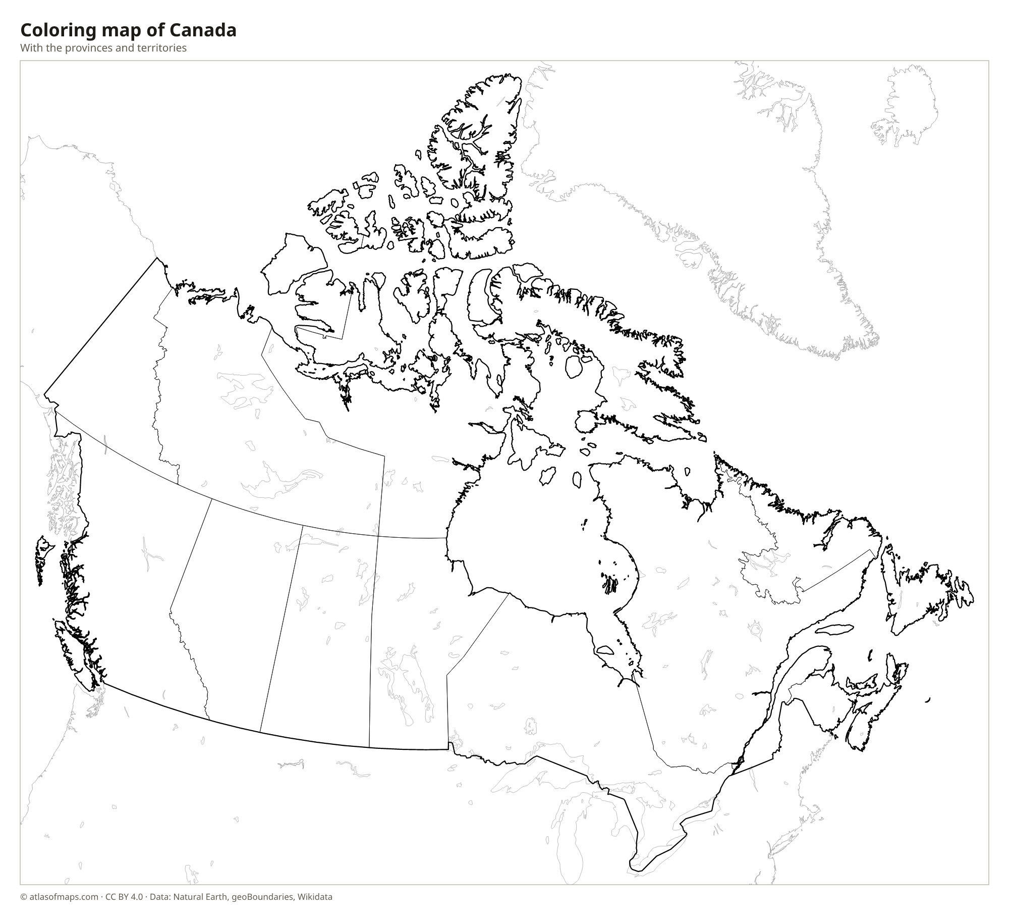 Coloring map of Canada