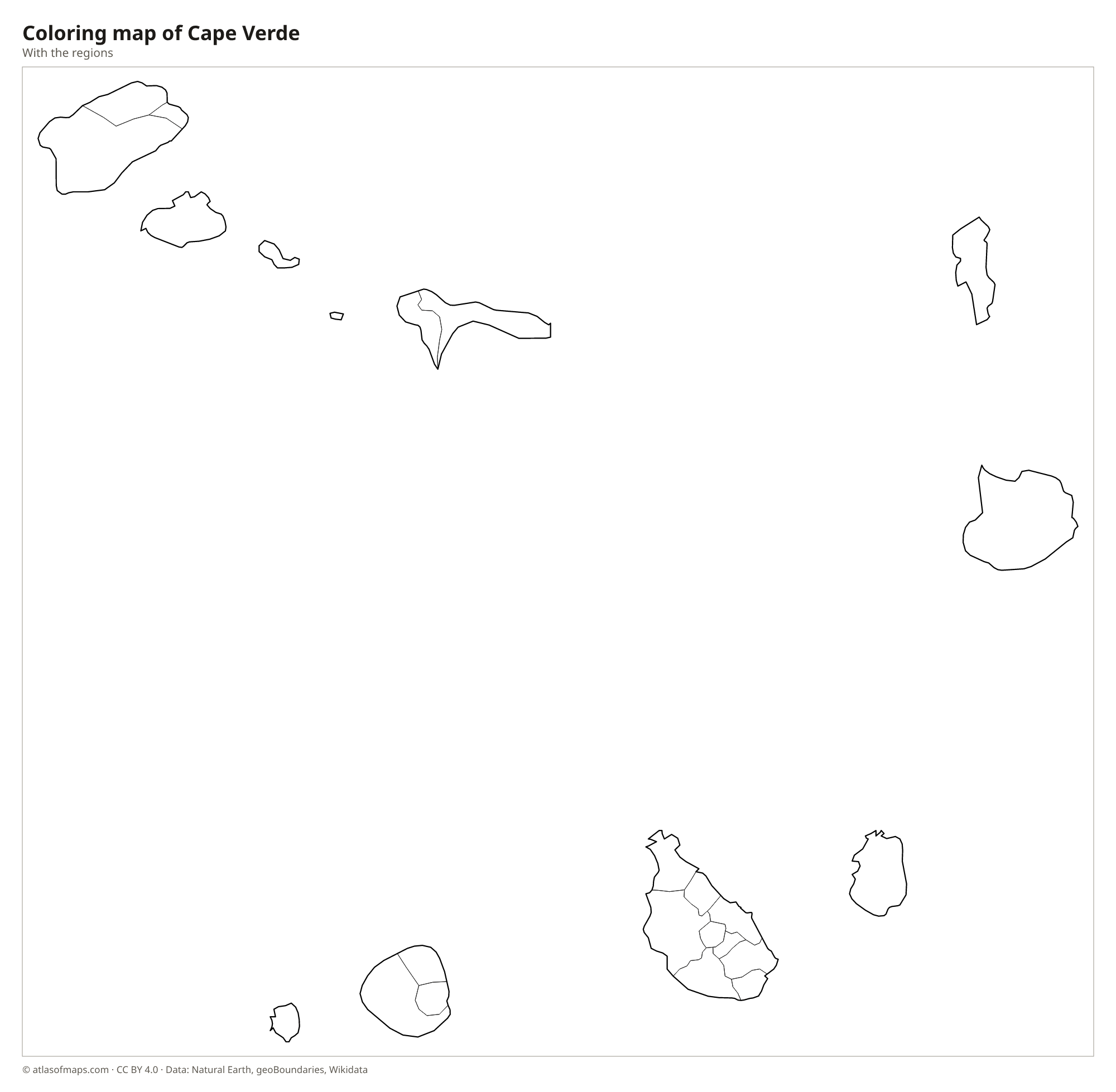 Coloring map of Cape Verde