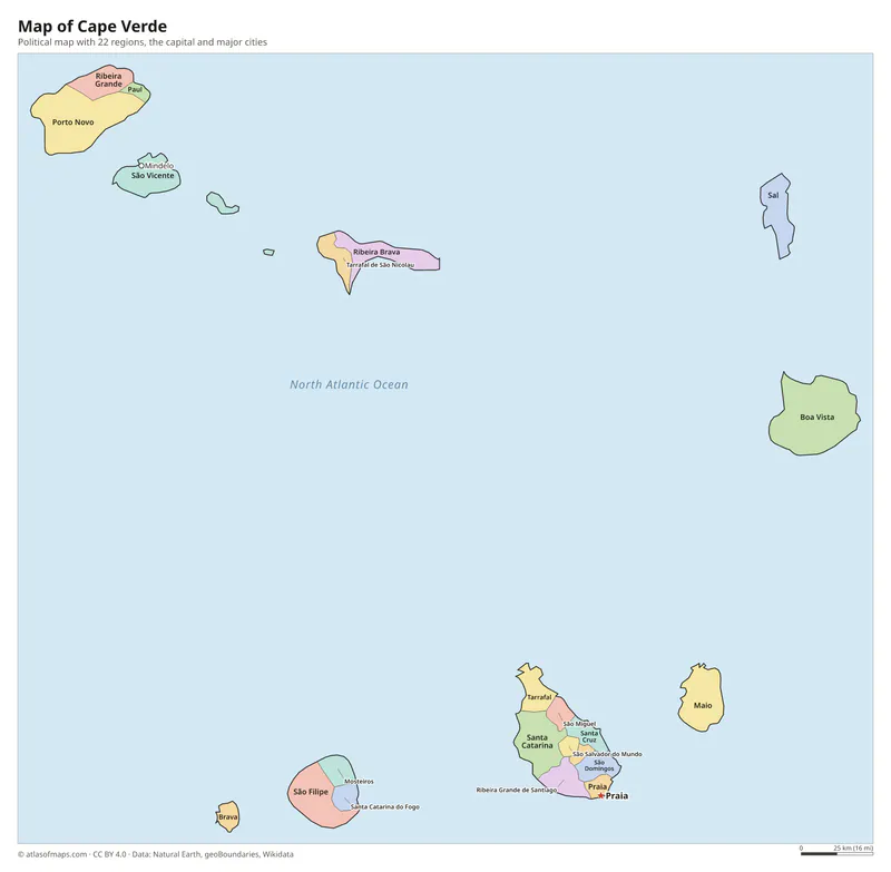 Map of Cape Verde