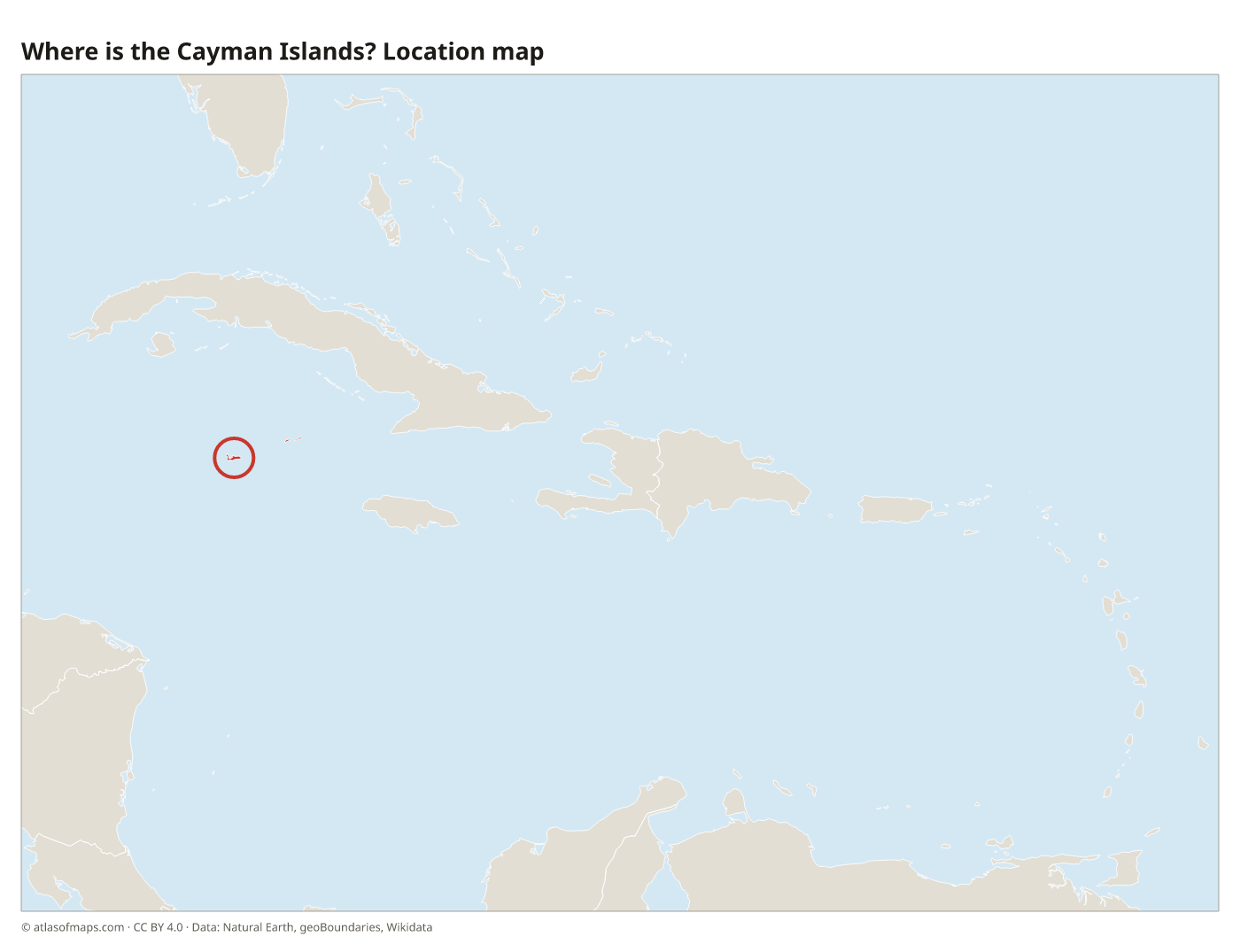 Where is the Cayman Islands? Location map with the Cayman Islands highlighted in red