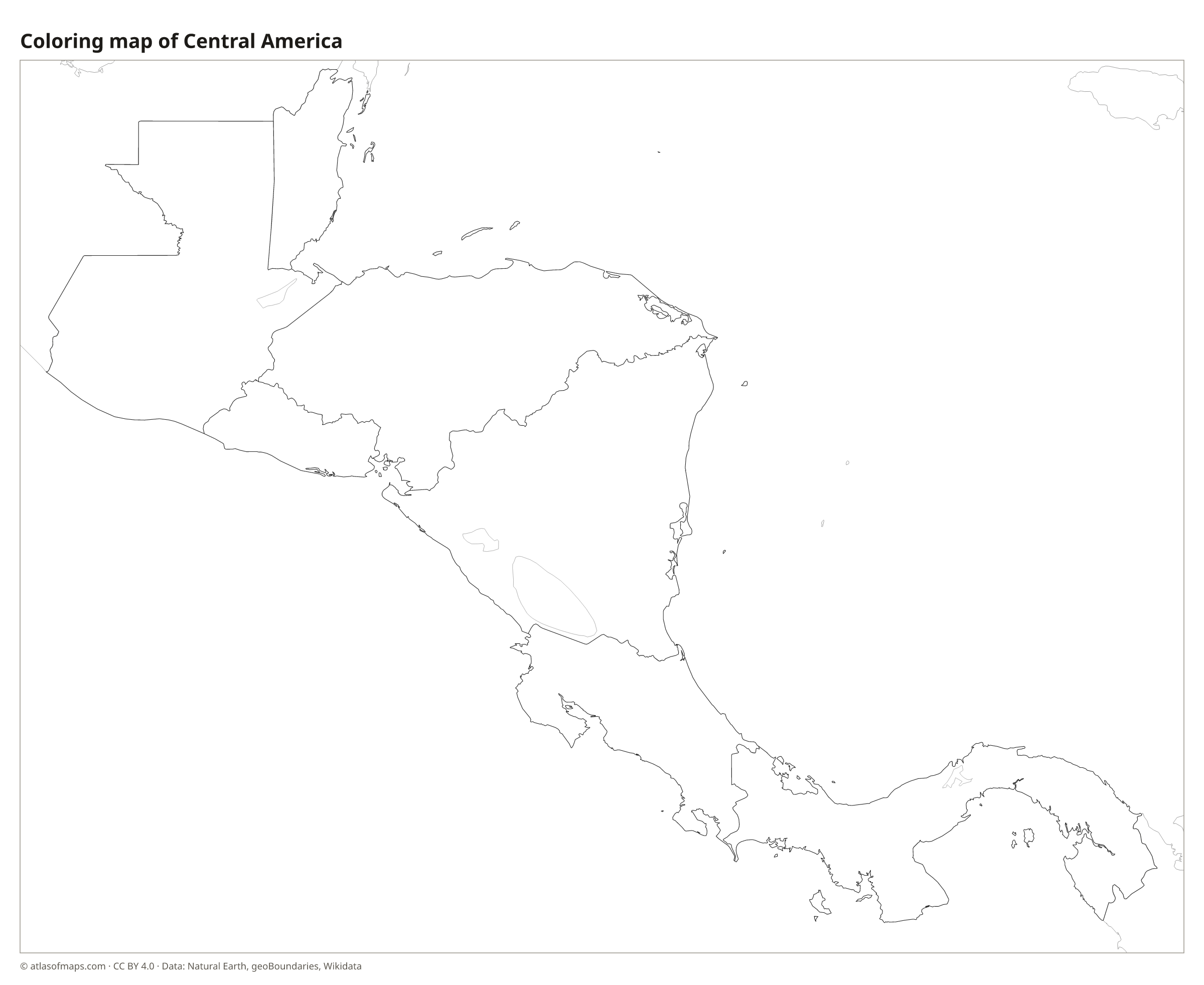 Coloring map of Central America