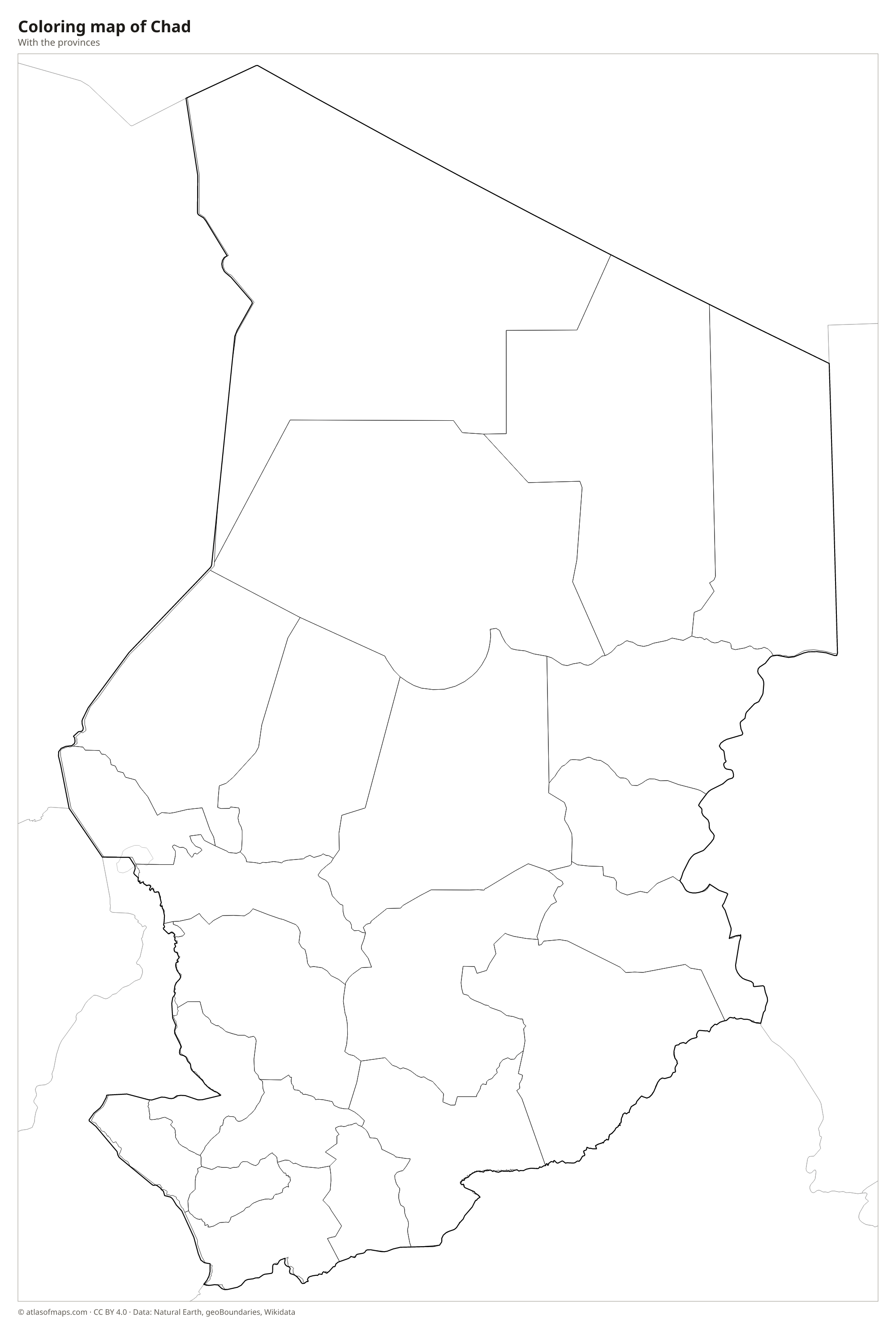 Coloring map of Chad