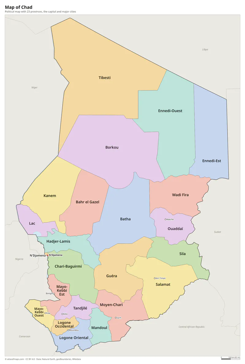 Map of Chad