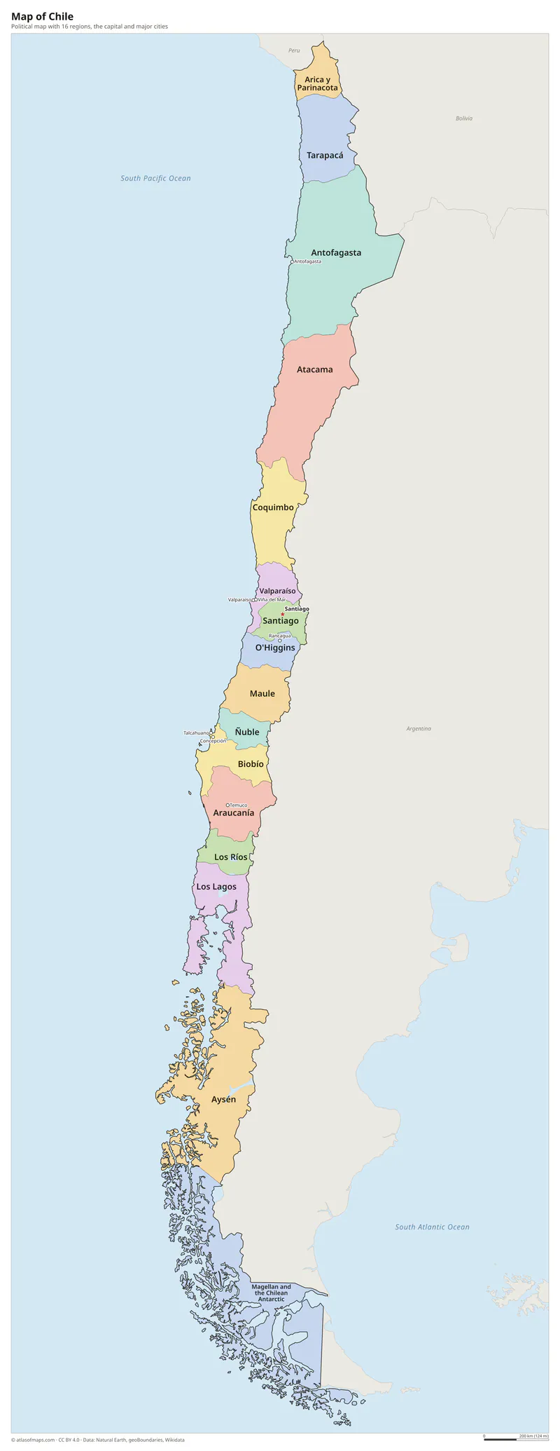 Map of Chile