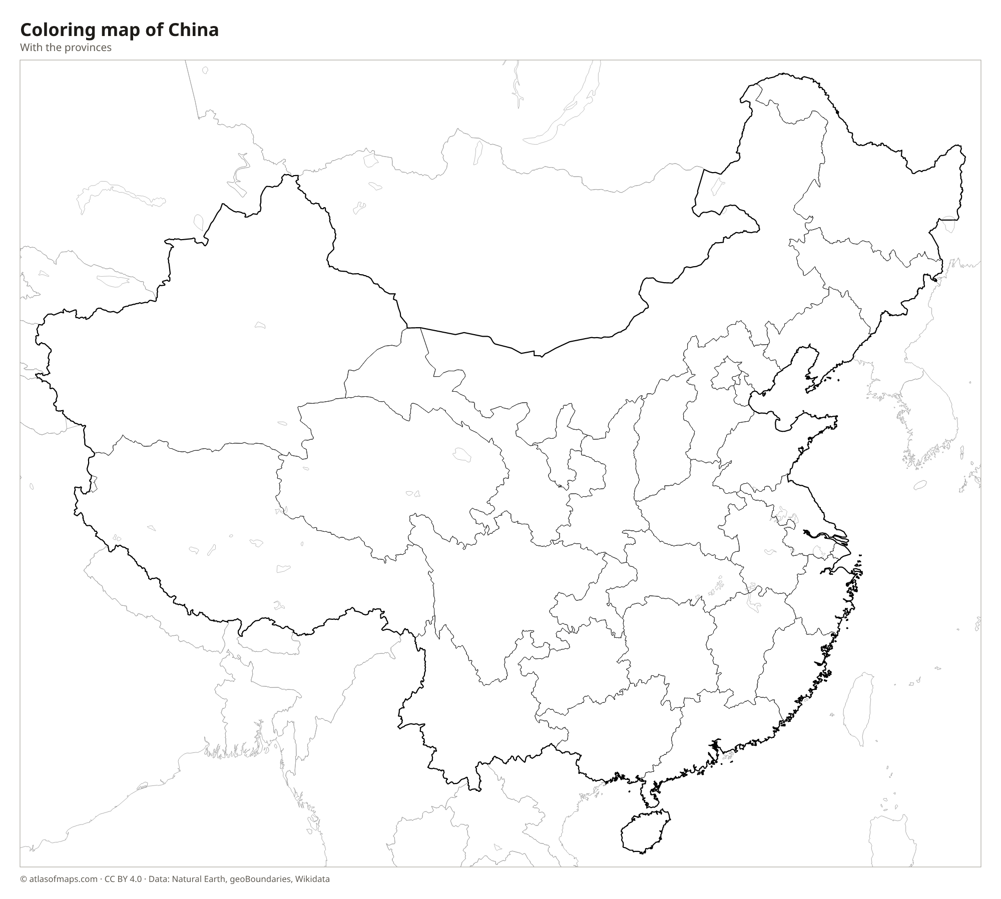 Coloring map of China