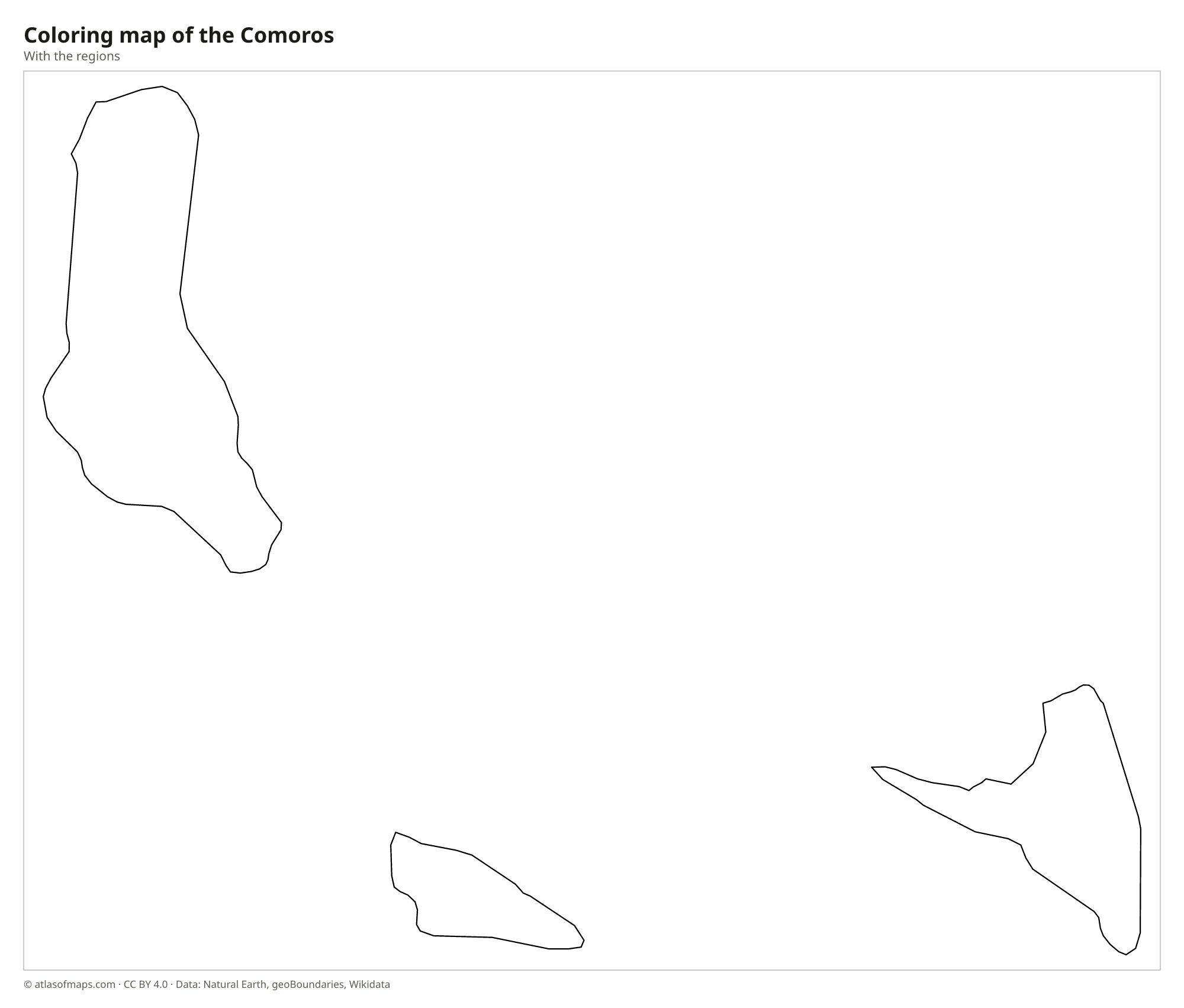 Coloring map of the Comoros