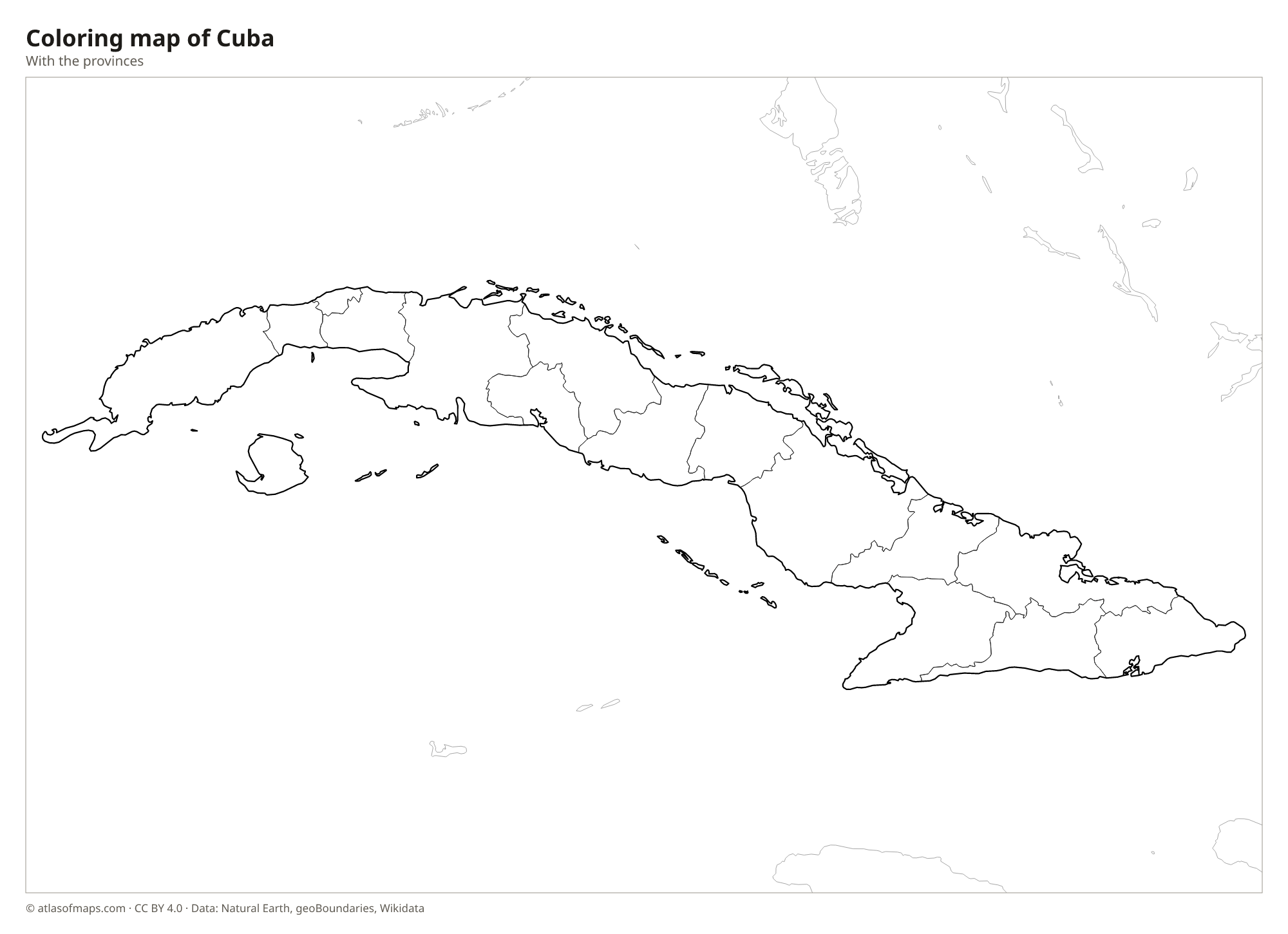 Coloring map of Cuba
