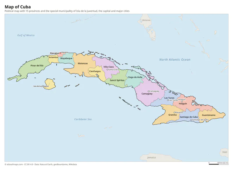 Map of Cuba