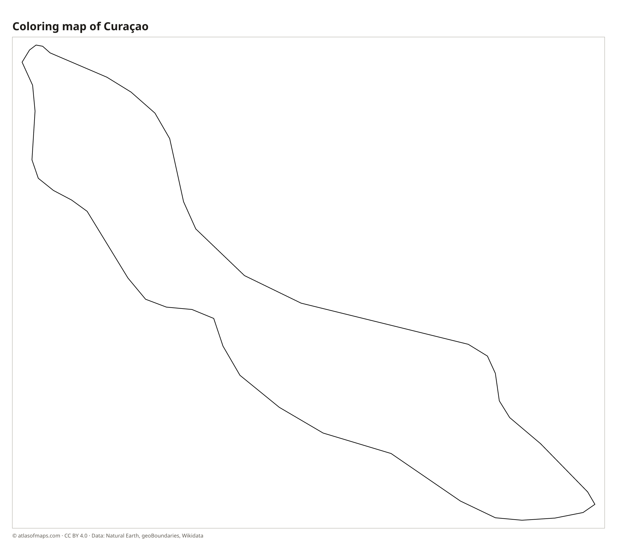 Coloring map of Curaçao