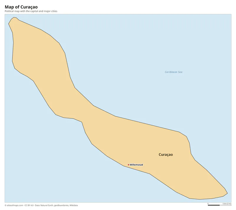 Map of Curaçao