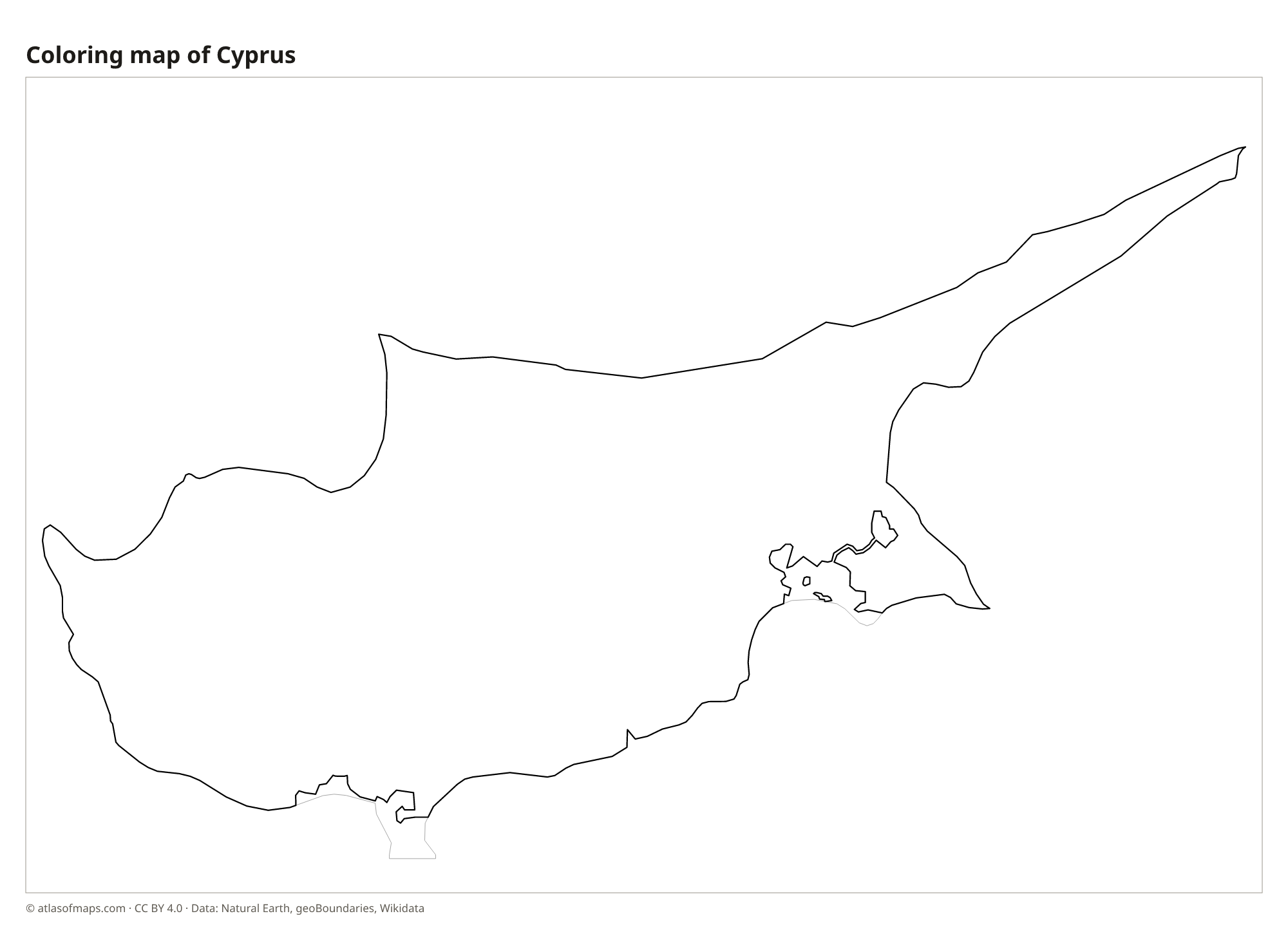 Coloring map of Cyprus