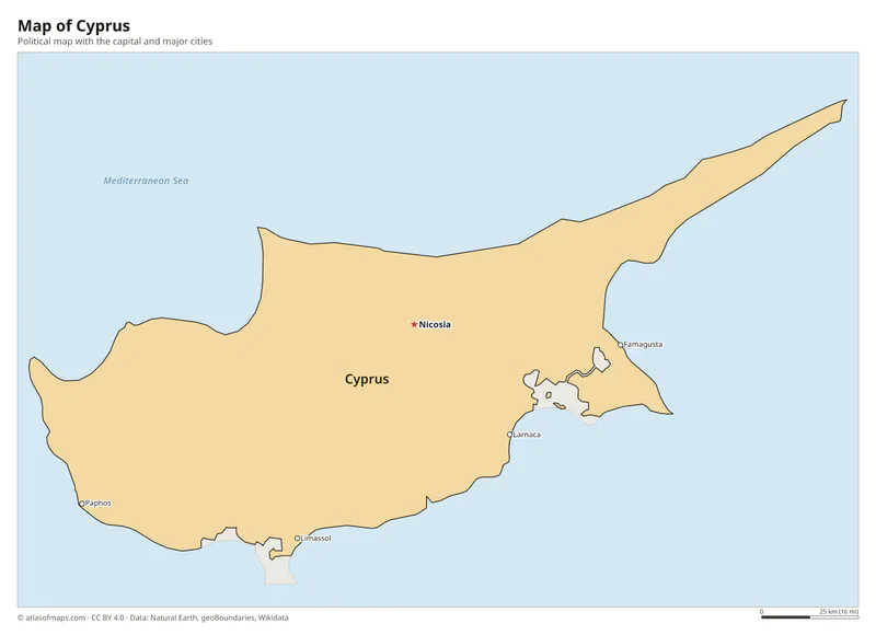 Map of Cyprus
