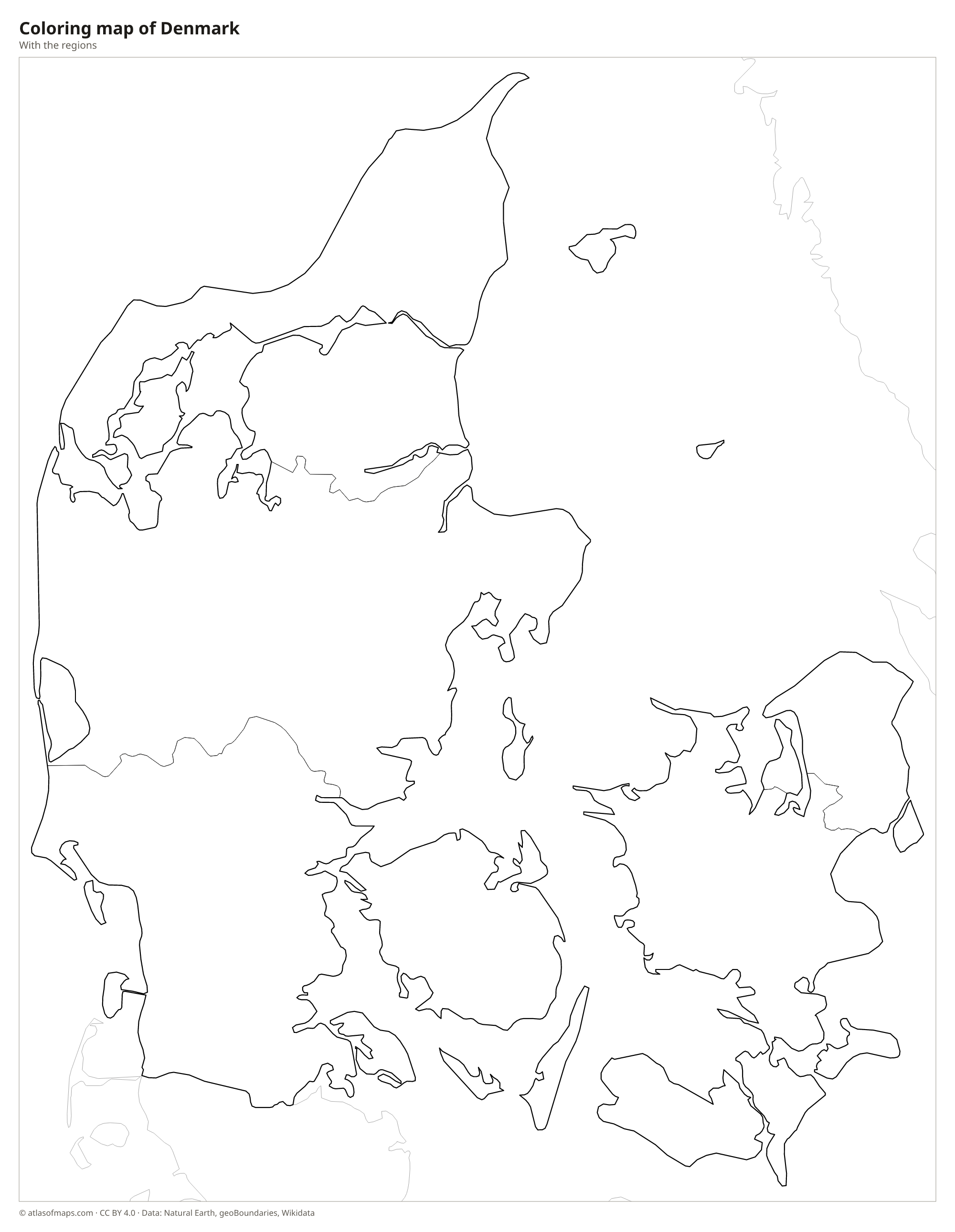 Coloring map of Denmark