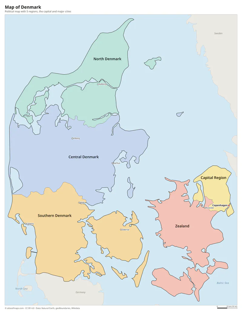 Map of Denmark