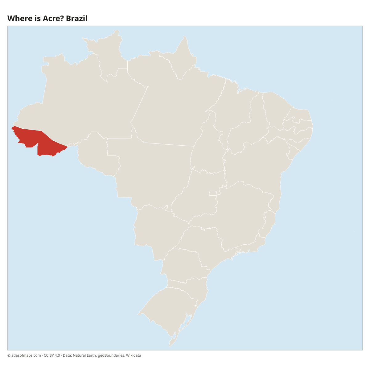 Location of Acre in Brazil