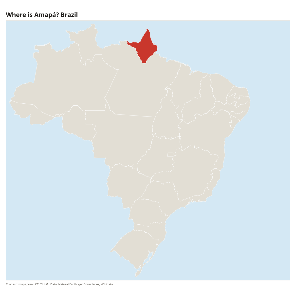 Location of Amapá in Brazil