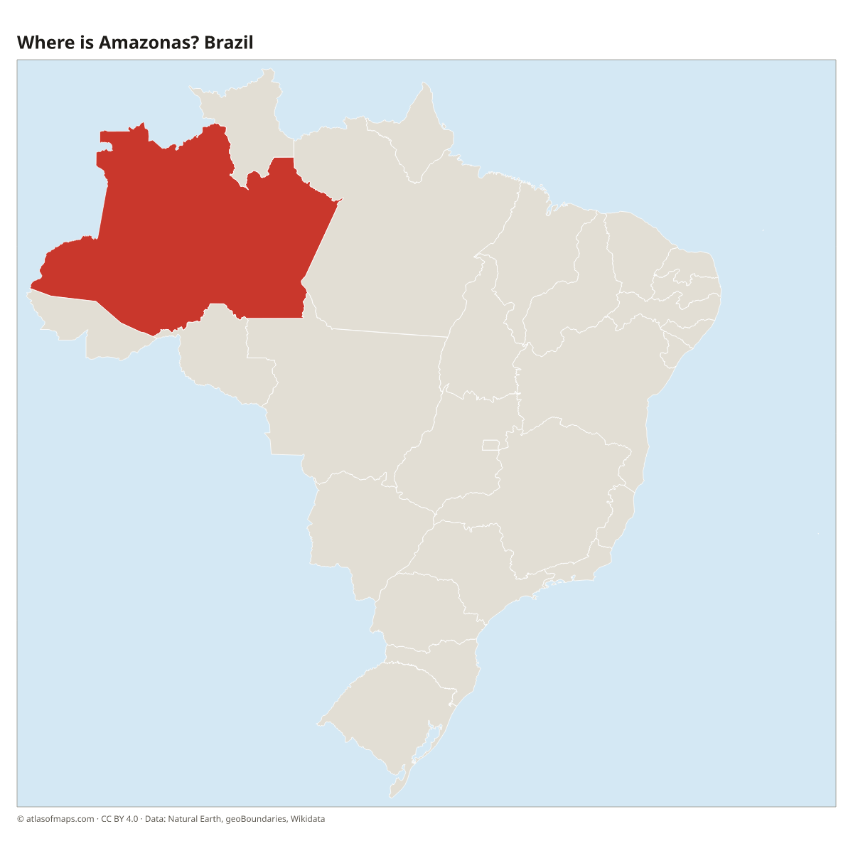 Location of Amazonas in Brazil