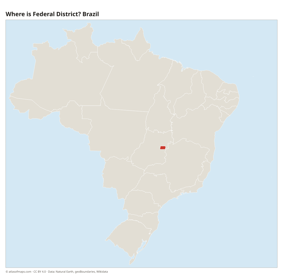 Location of Federal District in Brazil