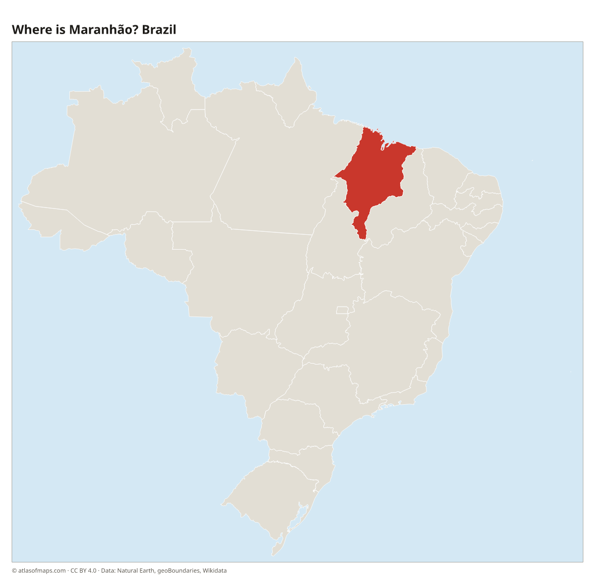 Location of Maranhão in Brazil