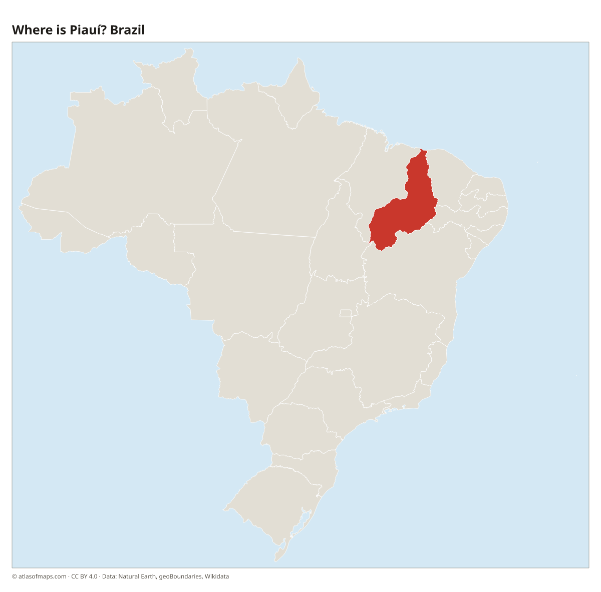 Location of Piauí in Brazil