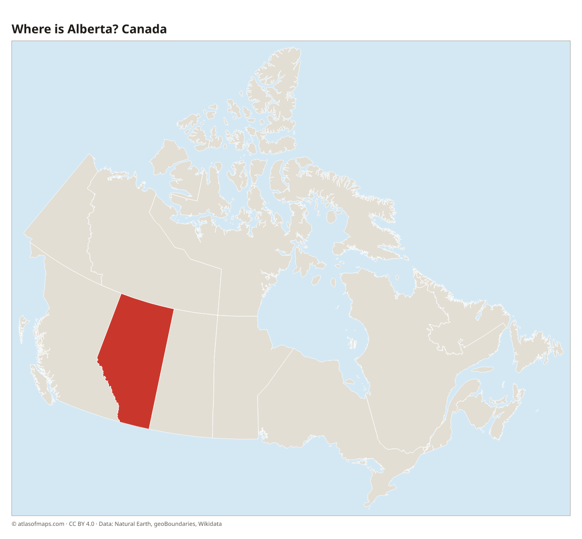Location of Alberta in Canada