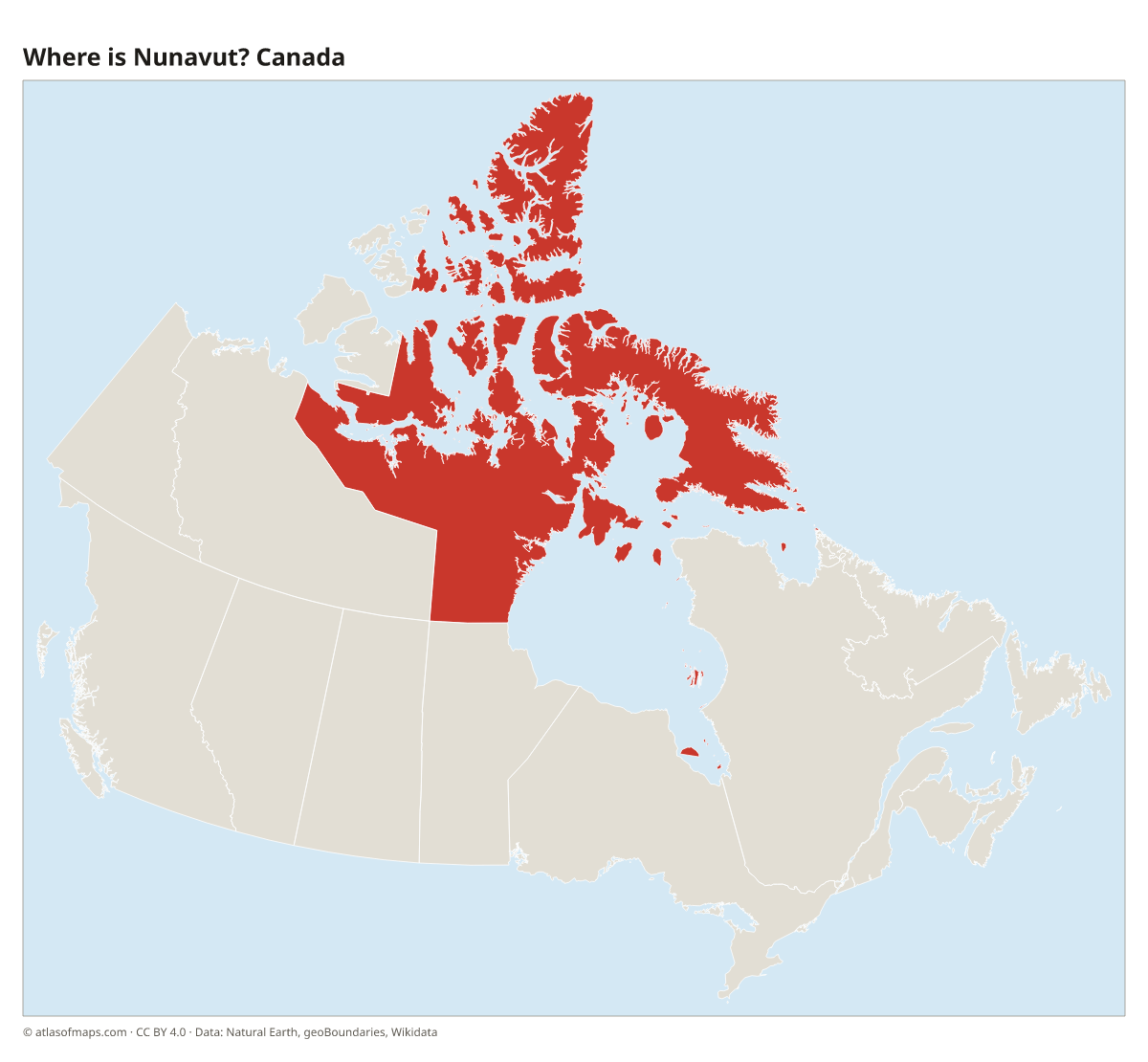 Location of Nunavut in Canada